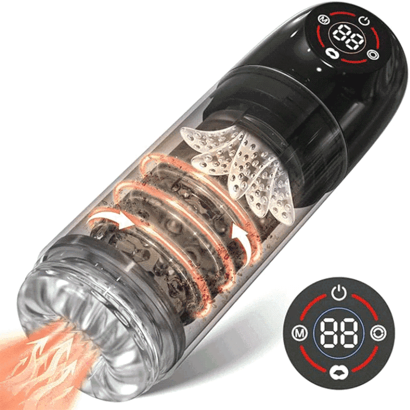 Romanlust Seductive Succubus 7 Rotating 7 Sucking Lcd Display Pumps & Enlargers  Automatic Male Masturbator
